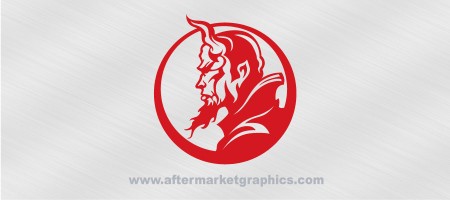 Devil in Circle Decal